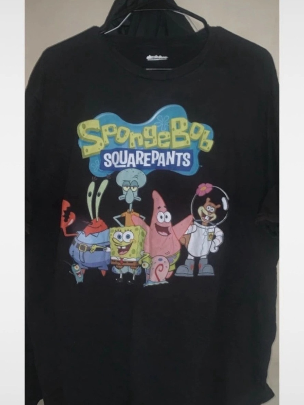 Nickelodeon SpongeBob Graphic Short Sleeve Tee in Black